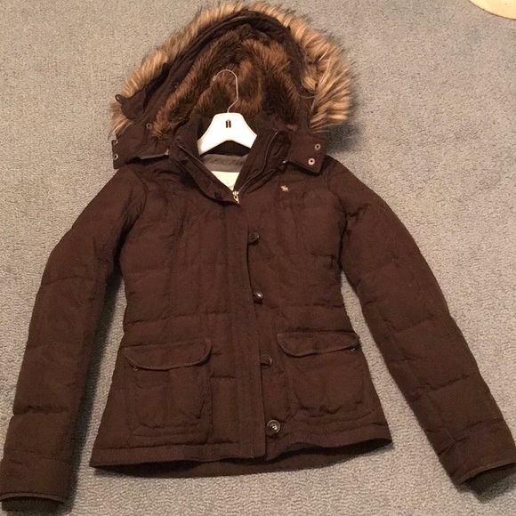 Abercrombie & Fitch brown winter jacket